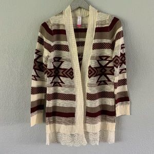 No Boundaries Patterned Cardigan
